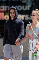 NINA AGDAL and Jack Brinkley Out with Their Dog in New York 05/21/2018