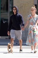 NINA AGDAL and Jack Brinkley Out with Their Dog in New York 05/21/2018