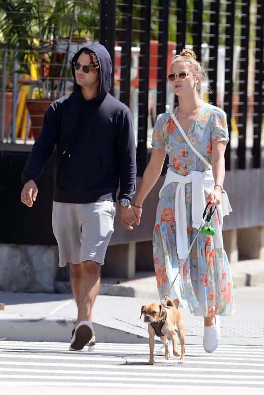 NINA AGDAL and Jack Brinkley Out with Their Dog in New York 05/21/2018