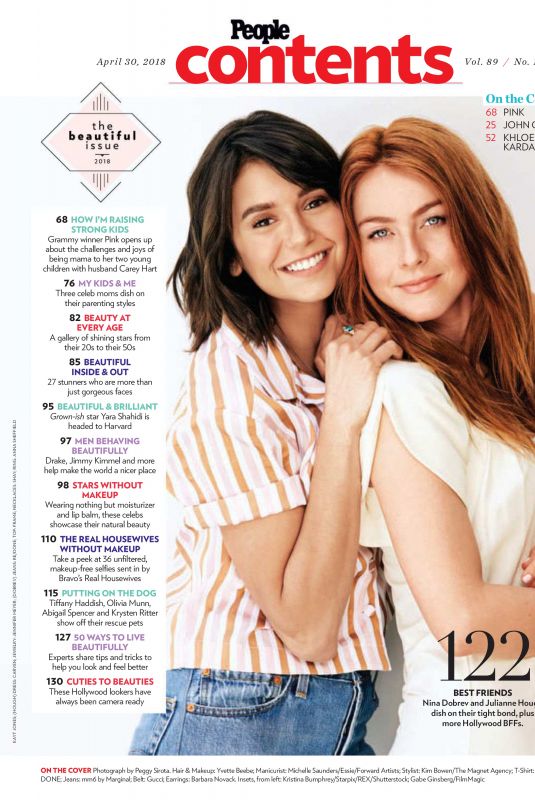 NINA DOBREV and JULIANNE HOUGH in People Magazine, April 2018 Issue