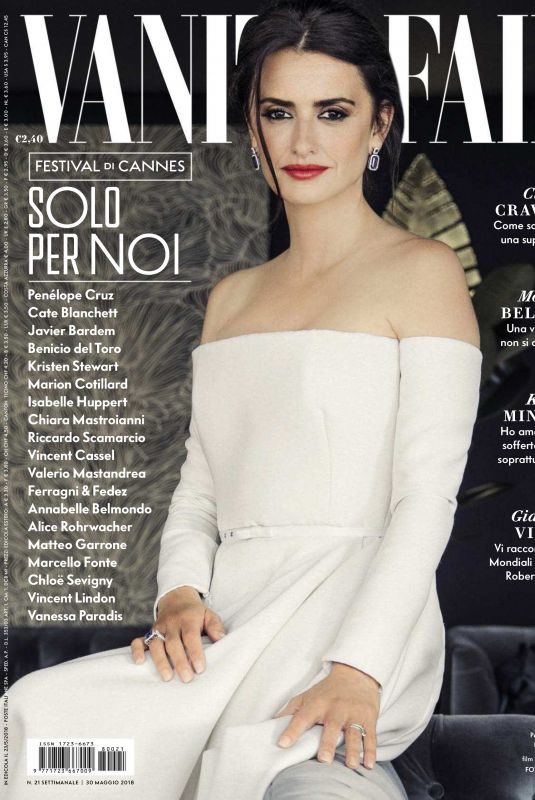 PENELOPE CRUZ in Vanity Fair Magazine, Italy May 2018