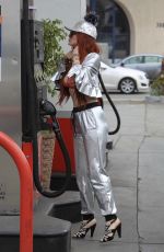 PHOEBE PRICE at a Gas Station in Beverly Hills 05/18/2018