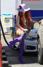 PHOEBE PRICE at a Gas Station in Hollywood 05/04/2018