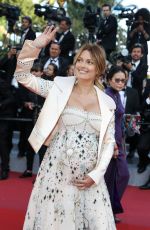 Pregnant CAROLINE RECEVEUR at Girls of the Sun Premiere at Cannes Film Festival 05/12/2018