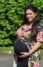 Pregnant CASEY BATCHELOR Out and About in Essex 05/03/2018