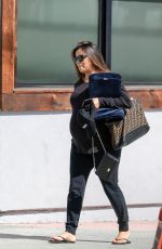 Pregnant EVA LONGORIA Leaves a Hair Salon in Los Angeles 05/25/2018