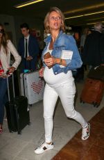 Pregnant SYLVIE TELLIER and IRIS MITTENAERE at Nice Airport 05/10/2018