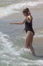 Pregnant TROIAN BELLISARIO in Swimsuit at a Beach in Mykonos 05/25/2018