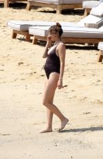 Pregnant TROIAN BELLISARIO in Swimsuit at a Beach in Mykonos 05/25/2018