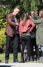RACHEL BILSON and Eddie Cibrian on the Set of Take Two in New Westminster 05/17/2018