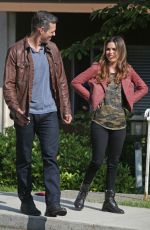 RACHEL BILSON and Eddie Cibrian on the Set of Take Two in New Westminster 05/17/2018
