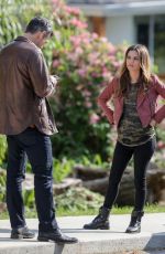 RACHEL BILSON and Eddie Cibrian on the Set of Take Two in New Westminster 05/17/2018