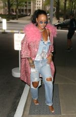 RIHANNA Leaves Her Hotel in New York 05/05/2018