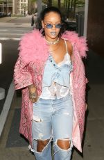 RIHANNA Leaves Her Hotel in New York 05/05/2018