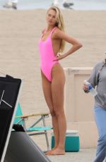 ROMEE STRIJD in Swimsuit on the Set of a Photoshoot in Malibu 05/13/2018
