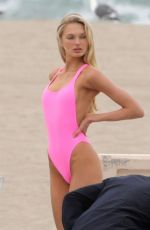 ROMEE STRIJD in Swimsuit on the Set of a Photoshoot in Malibu 05/13/2018