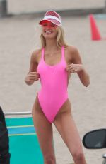 ROMEE STRIJD in Swimsuit on the Set of a Photoshoot in Malibu 05/13/2018