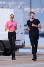 ROMEE STRIJD Out Jogging in Cannes 05/08/2018