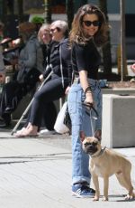 SARAH JEFFERY Out with Her Dog in Vancouver 05/12/2018