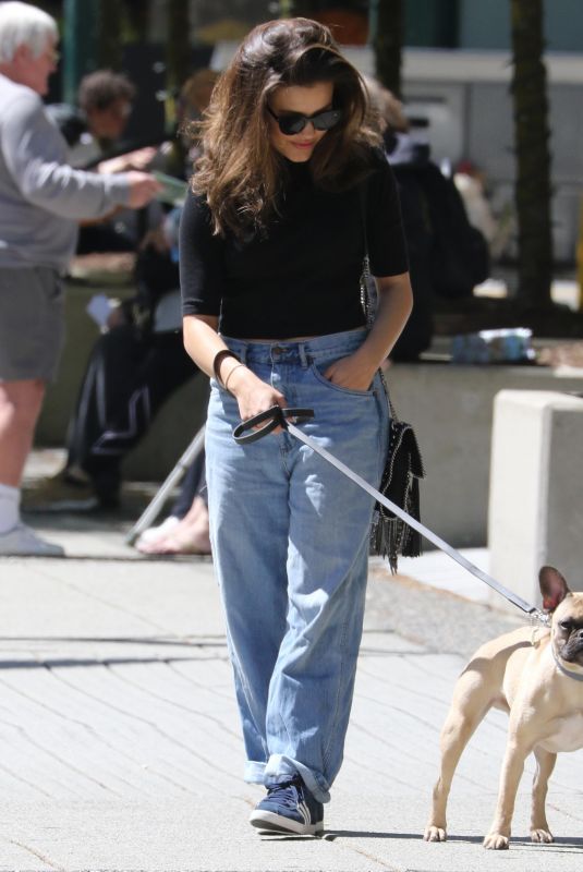 SARAH JEFFERY Out with Her Dog in Vancouver 05/12/2018
