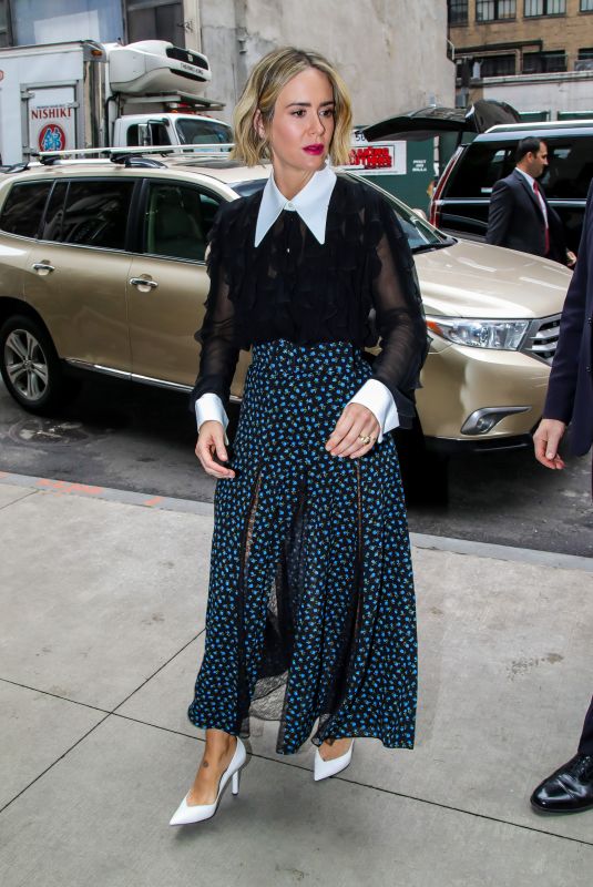 SARAH PAULSON Arrives at Her Hotel in New York 05/22/2018