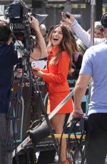 SARAH SHAHI on the Set of Extra in Los Angeles 05/29/2018