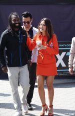 SARAH SHAHI on the Set of Extra in Los Angeles 05/29/2018