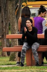 SELMA BLAIR and ROSELYN SANCHEZ Working Out at a Park in Studio City 05/23/2018