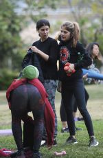 SELMA BLAIR and ROSELYN SANCHEZ Working Out at a Park in Studio City 05/23/2018