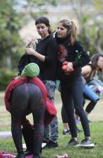 SELMA BLAIR and ROSELYN SANCHEZ Working Out at a Park in Studio City 05/23/2018