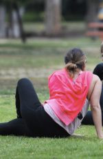 SELMA BLAIR and ROSELYN SANCHEZ Working Out at a Park in Studio City 05/23/2018