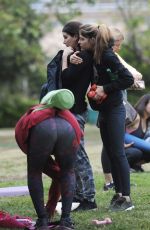 SELMA BLAIR and ROSELYN SANCHEZ Working Out at a Park in Studio City 05/23/2018