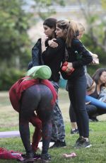 SELMA BLAIR and ROSELYN SANCHEZ Working Out at a Park in Studio City 05/23/2018