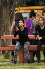 SELMA BLAIR and ROSELYN SANCHEZ Working Out at a Park in Studio City 05/23/2018