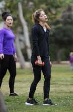 SELMA BLAIR and ROSELYN SANCHEZ Working Out at a Park in Studio City 05/23/2018