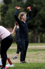 SELMA BLAIR and ROSELYN SANCHEZ Working Out at a Park in Studio City 05/23/2018