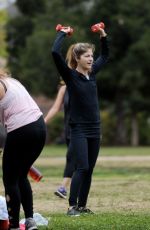 SELMA BLAIR and ROSELYN SANCHEZ Working Out at a Park in Studio City 05/23/2018