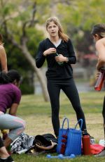 SELMA BLAIR and ROSELYN SANCHEZ Working Out at a Park in Studio City 05/23/2018