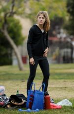 SELMA BLAIR and ROSELYN SANCHEZ Working Out at a Park in Studio City 05/23/2018
