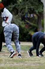 SELMA BLAIR and ROSELYN SANCHEZ Working Out at a Park in Studio City 05/23/2018