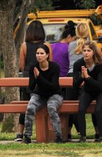 SELMA BLAIR and ROSELYN SANCHEZ Working Out at a Park in Studio City 05/23/2018
