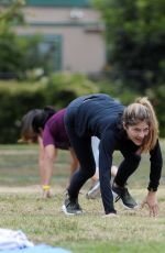 SELMA BLAIR and ROSELYN SANCHEZ Working Out at a Park in Studio City 05/23/2018