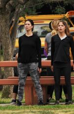 SELMA BLAIR and ROSELYN SANCHEZ Working Out at a Park in Studio City 05/23/2018