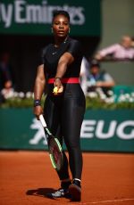 SERENA WILLIAMS in Tights at French Open Tennis Tournament 2018 in Paris 05/29/2018