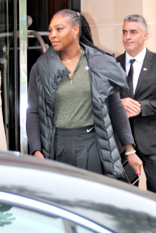 SERENA WILLIAMS Leaves Her Hotel in Paris 05/29/2018