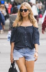 SIENNA MILLER in Denim Shorts Out in New York 05/22/2018