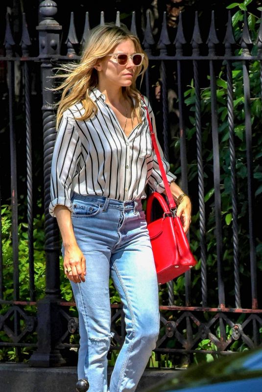 SIENNA MILLER in Jeans Out in New York 05/23/2018