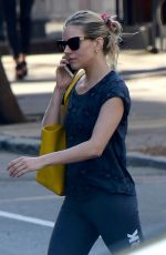 SIENNA MILLER in Leggings Heading to a Gym in New York 05/03/2018