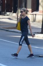 SIENNA MILLER in Leggings Heading to a Gym in New York 05/03/2018