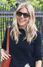SIENNA MILLER in Ripped Denim Out in New York 05/10/2018
